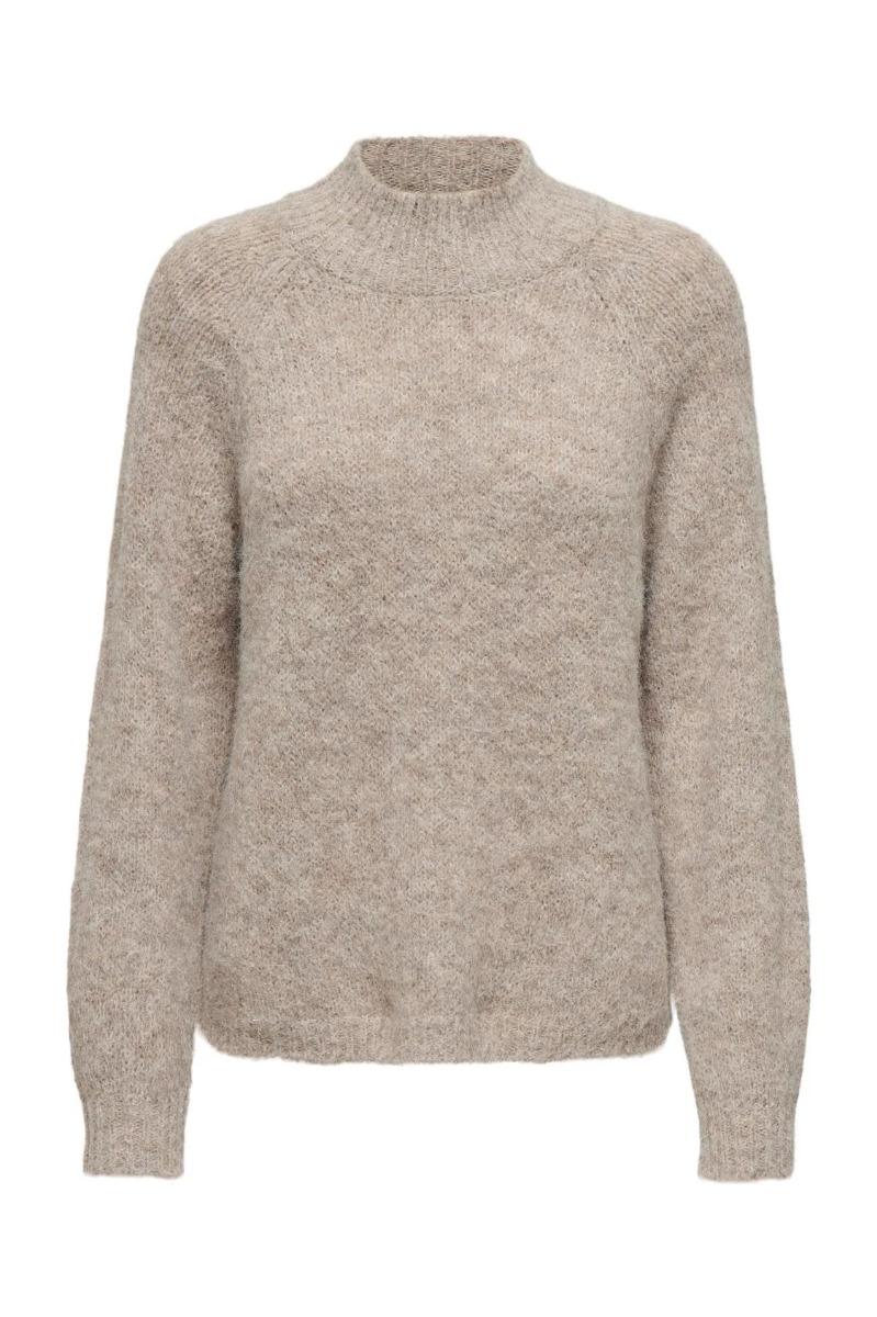 Strik     Zoey Life L S Hn Raglan Pul Knt   Chateau Gray Melange fra Jdy
