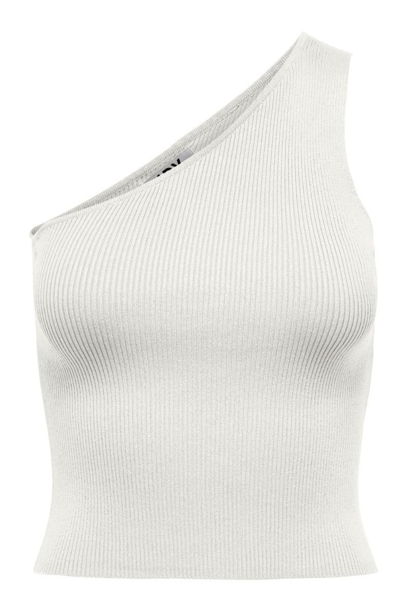 Top     Nanna Sun One Shoulder Top   Cloud Dancer fra Jdy