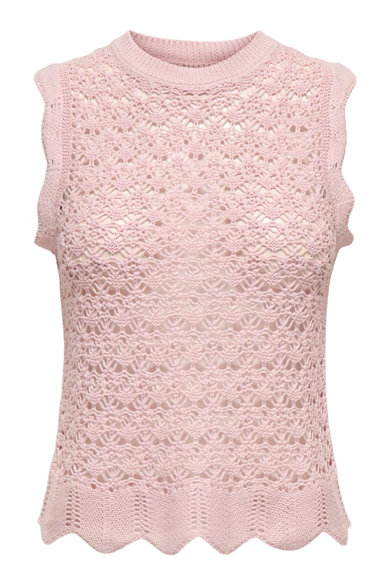 Top   Sun Evelyn S L O Neck   Chalk Pink fra Jdy