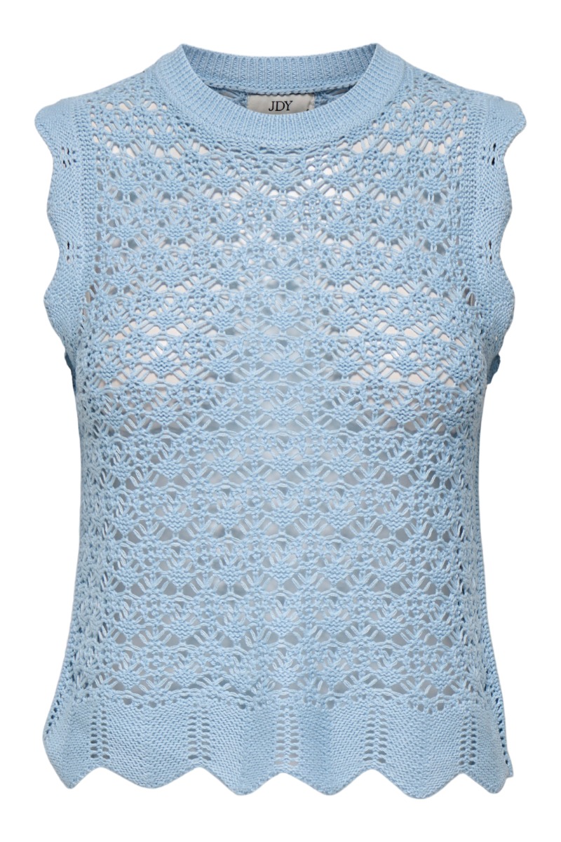 Top   Sun Evelyn S L O Neck Top   Cashmere Blue fra Jdy