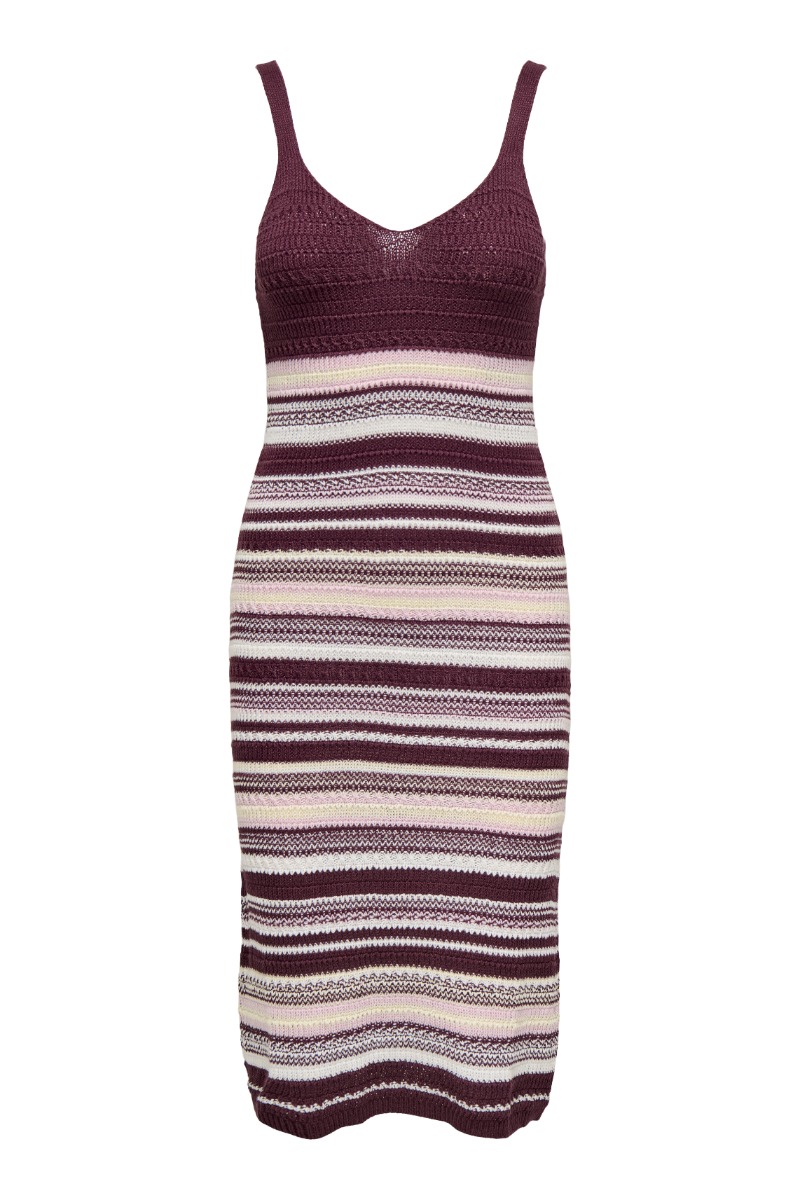Kjole   Tropica S L V Neck Dress   Fig Chalk Pink Birch fra Jdy