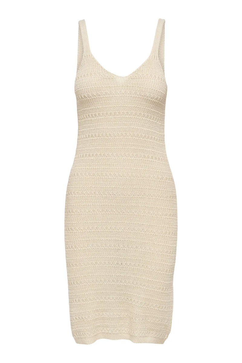 Kjole   Tropica S L V Neck Dress   Birch fra Jdy
