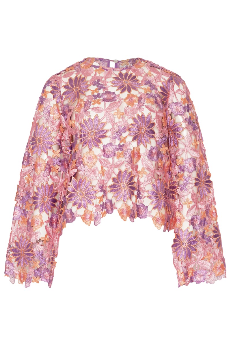 Bluse   Kezzie Blouse   Lilac Mix fra Noella