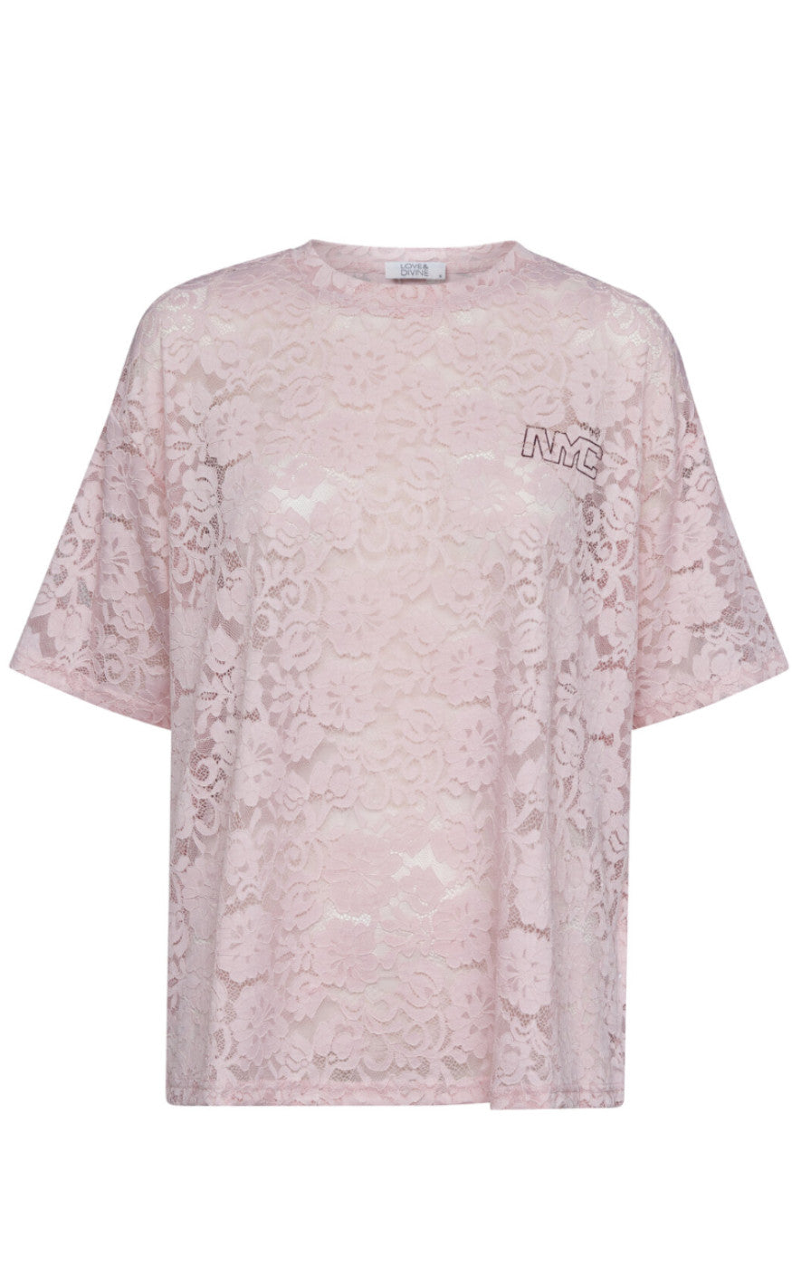 Top   Mio   Shocking Pink Small White Stripes fra Jdy