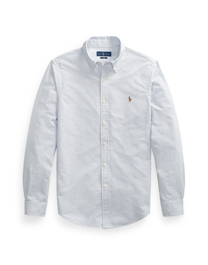 Slim Fit Striped Oxford Shirt fra Ralph Lauren