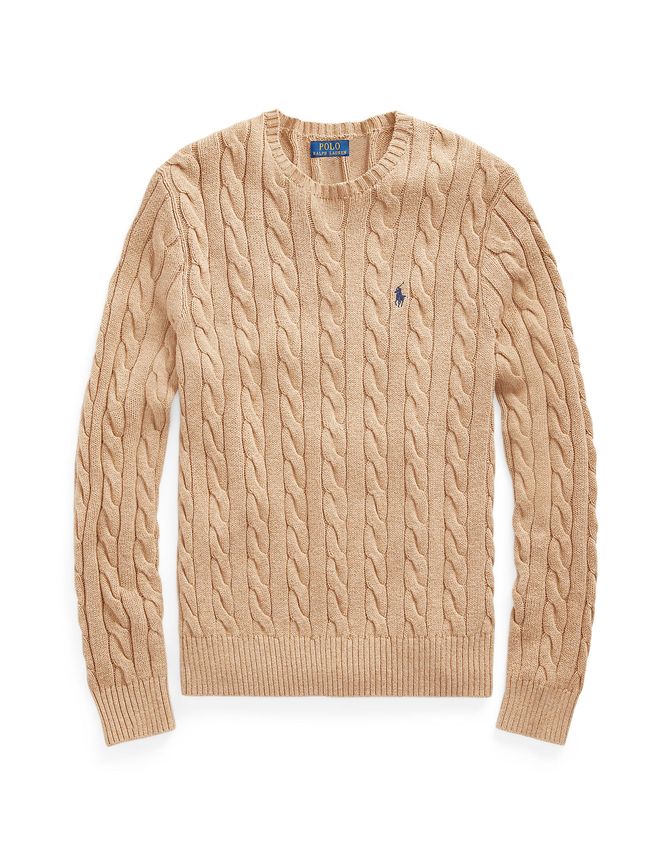Cable Knit Cotton Sweater fra Ralph Lauren