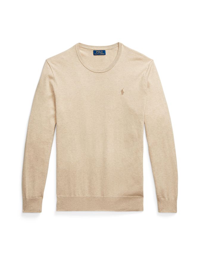 Slim Fit Textured Cotton Sweater fra Ralph Lauren
