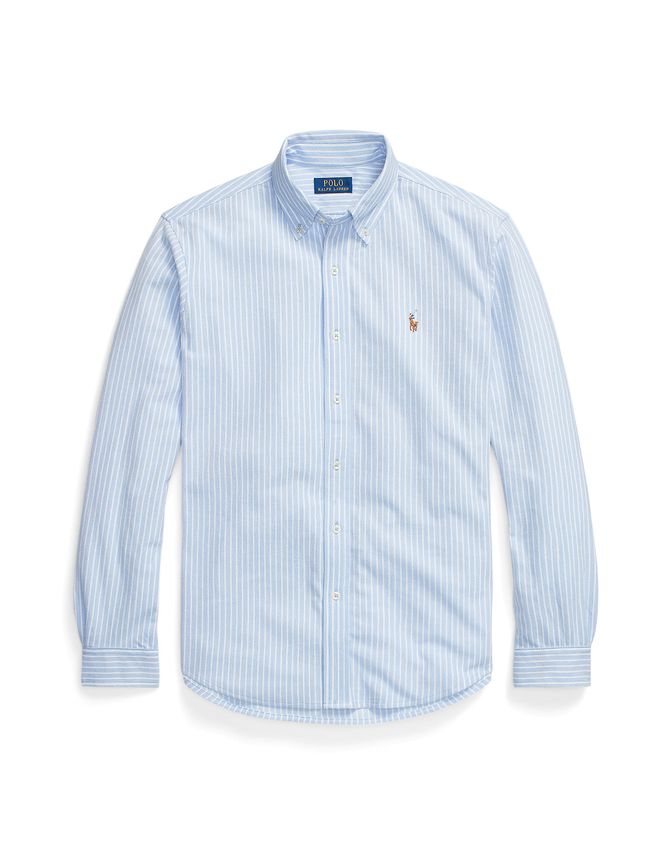 Striped Knit Oxford Shirt fra Ralph Lauren