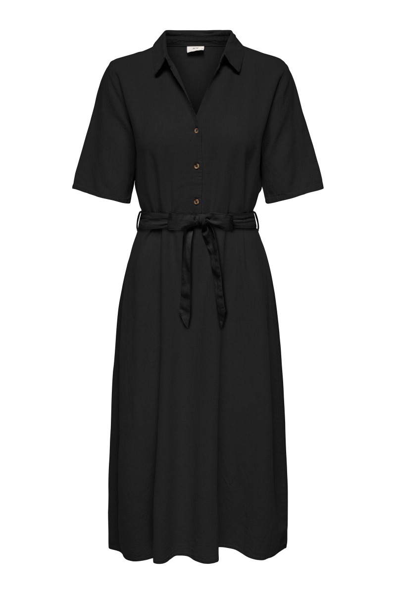 Kjole   Say 2 4 Midi Shirt Dress   Black fra Jdy