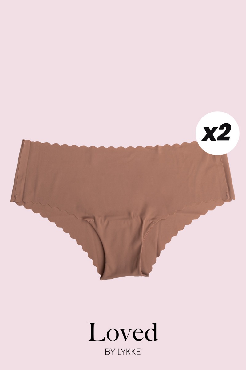 Undertøj   Loved Panties 2 Pack   Mocca fra Loved By Lykke