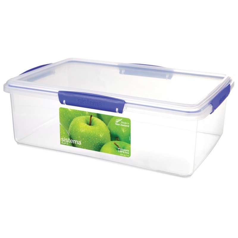 Madopbevaring   Klip It   Rectangle   7l   Blå fra Sistema