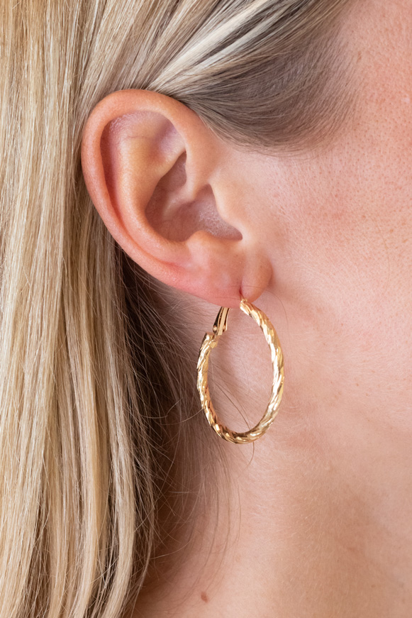øreringe   Becca Hoops   Guld Farve fra Lucky Lemon