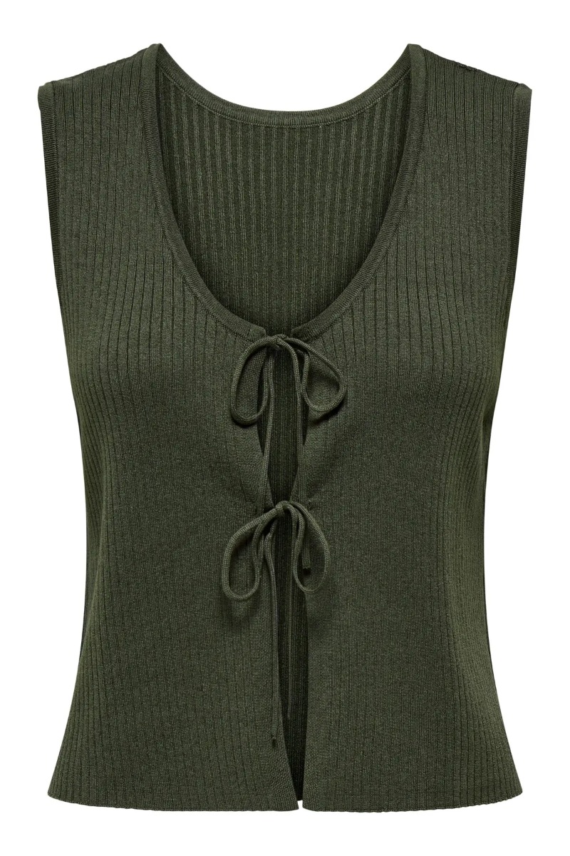 Top   Alexandra S L Reversible Tie Top   Beluga fra Jdy