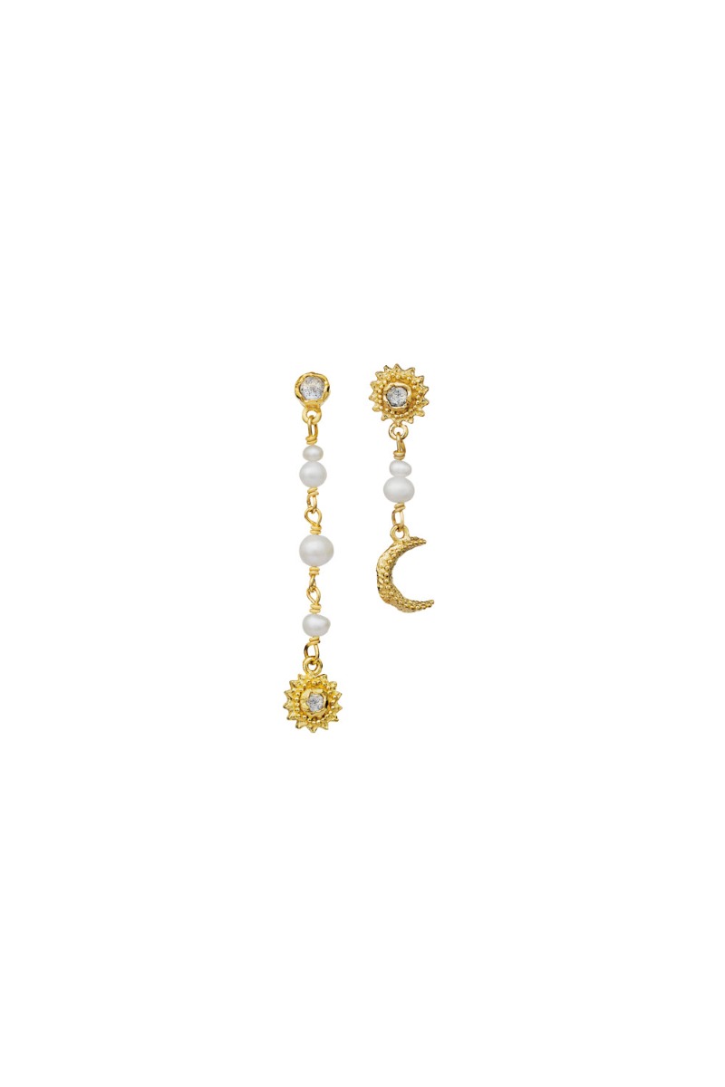 øreringe Sunniva Earrings Guld fra Maanesten
