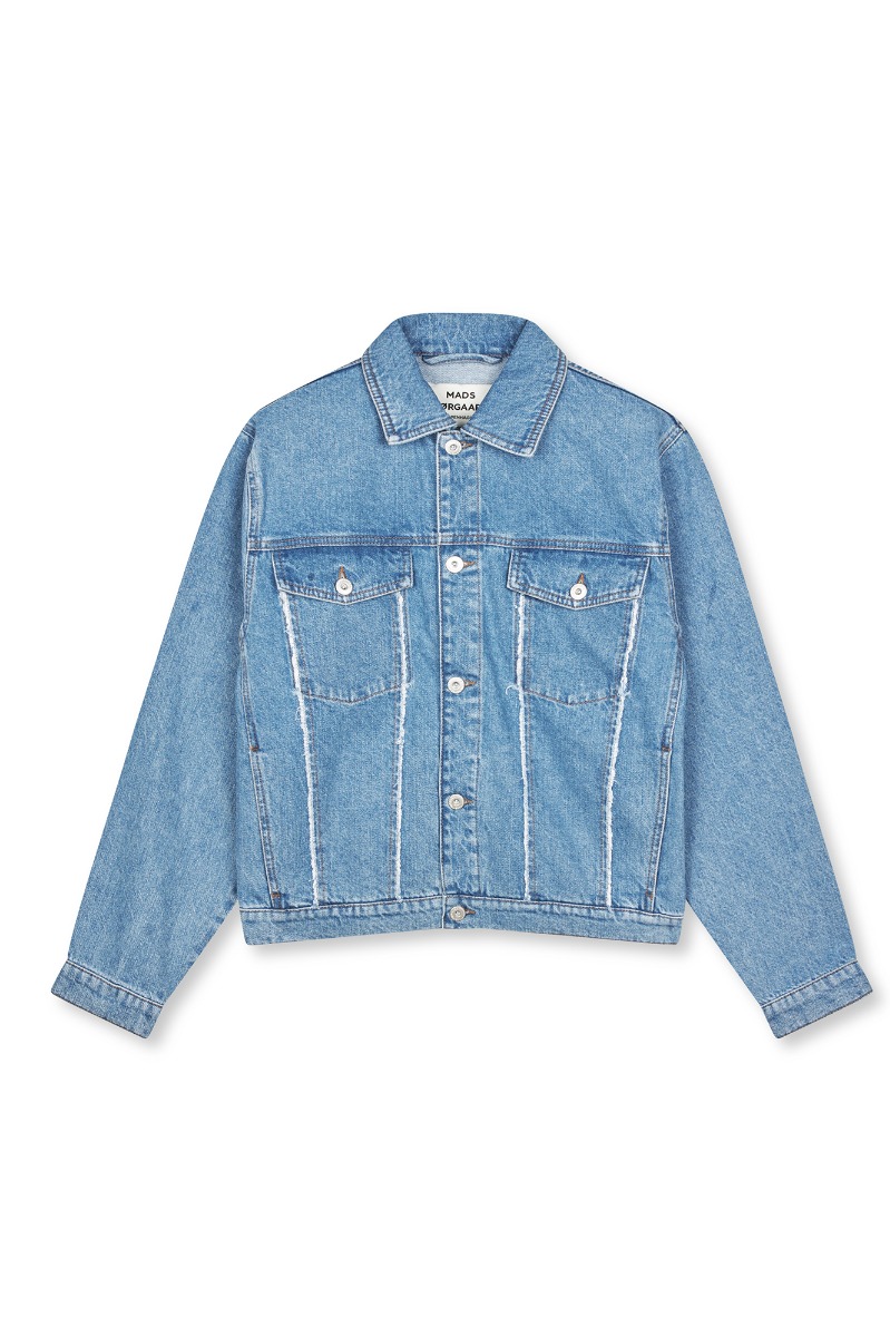 Jakke   Classic Denim Gaia Jacket   Mid Blue Denim (levering Midt Maj) fra Mads Nørgaard