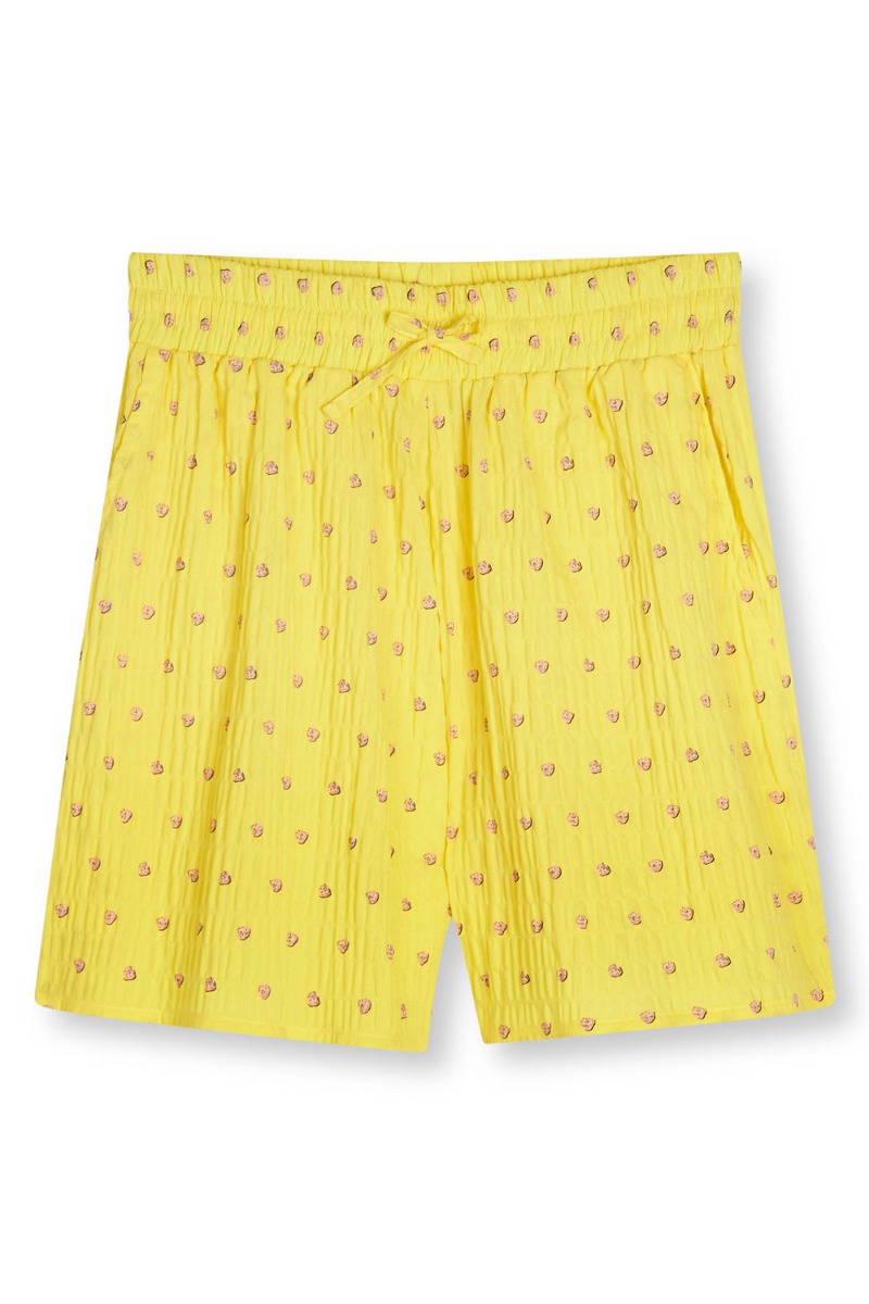 Shorts   Crinckle Pop Dora Shorts Aop   Mush Dot Aop Lemon Zest fra Mads Nørgaard