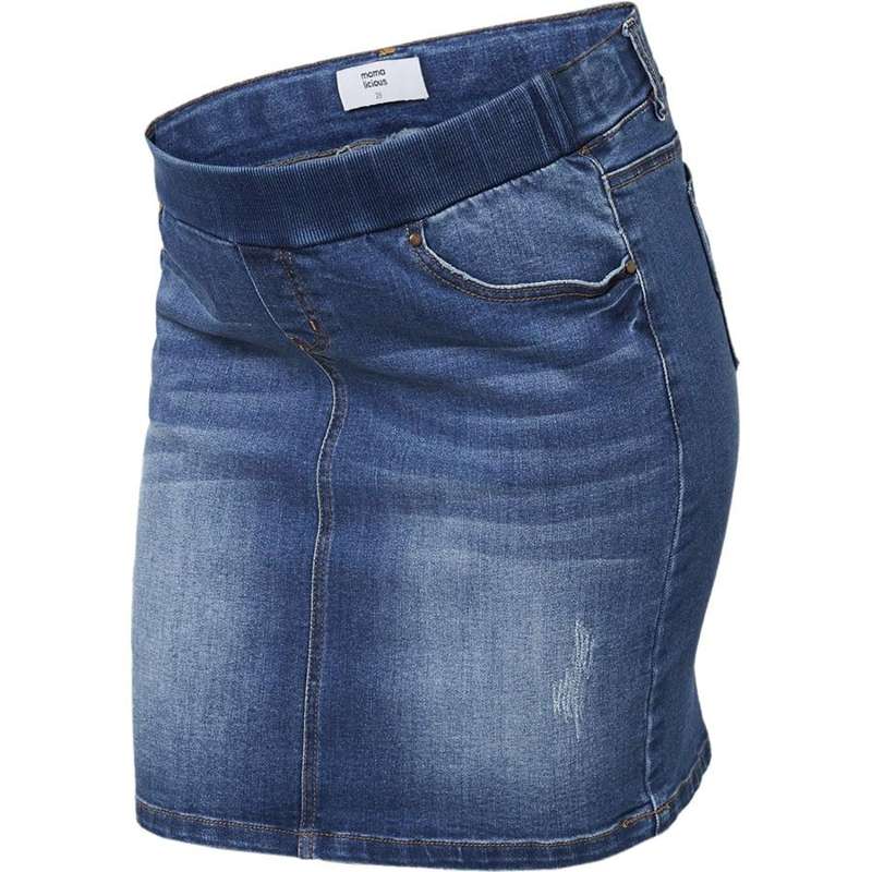 Montego Denimnederdel   Blå fra Mamalicious