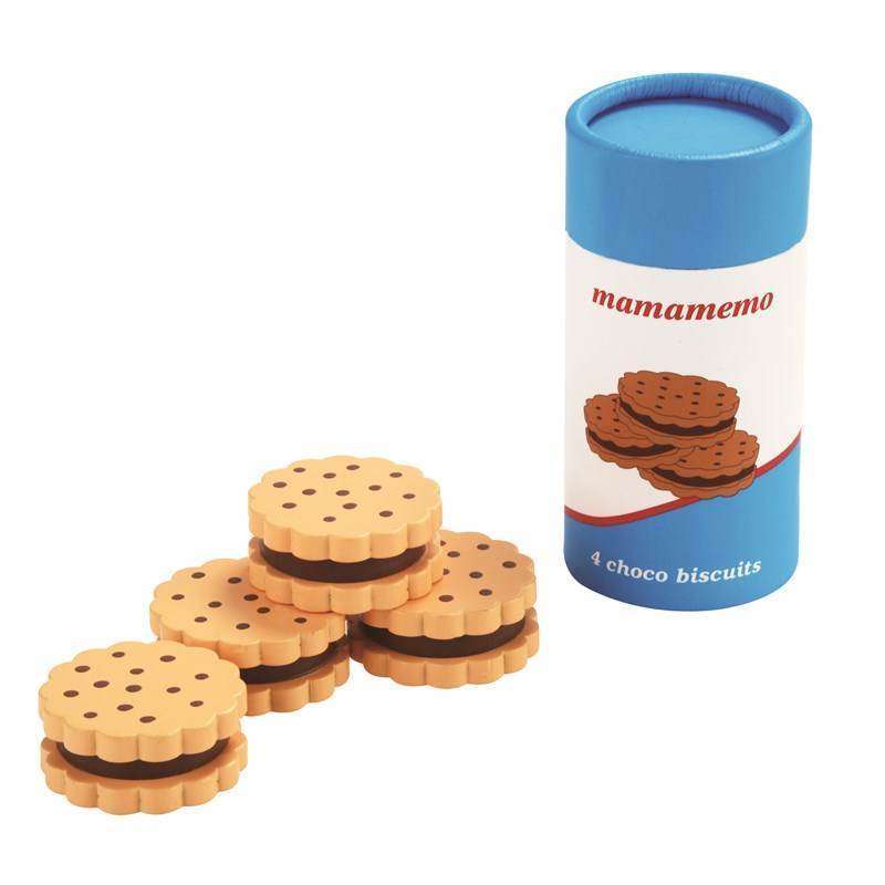 Legemad I Træ   Chokoladekiks I Pakke   4 Stk. fra Mamamemo