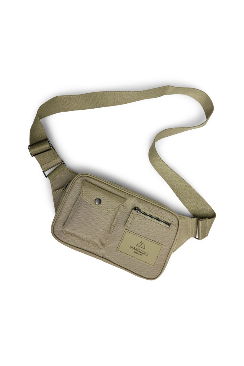 Taske   Darlambg Bum Bag, Monochrome   Khaki fra Markberg