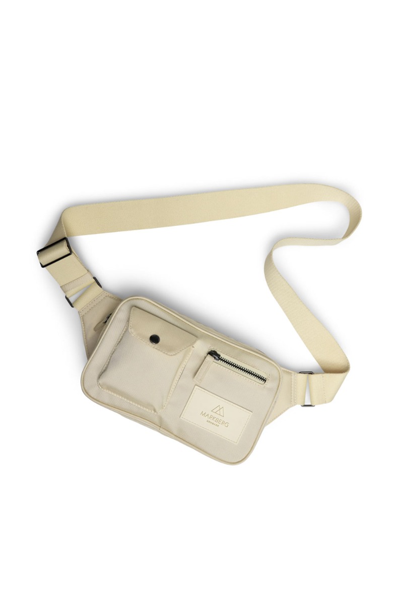 Taske   Darlambg Bum Bag, Monochrome   Cloud Cream fra Markberg