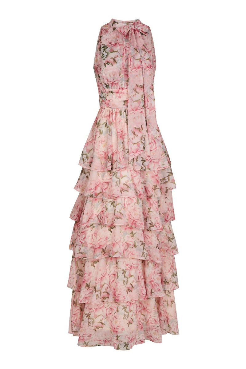 Kjole   Marli Flower Chiffon Dress   Rose (levering Slut April) fra Neo Noir