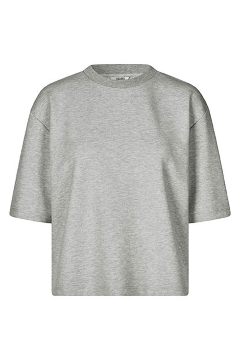 T Shirt   Emrys M   Light Grey Melange fra Mbym
