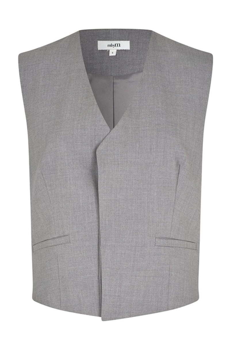 Vest   Hettie M   Medium Grey fra Mbym