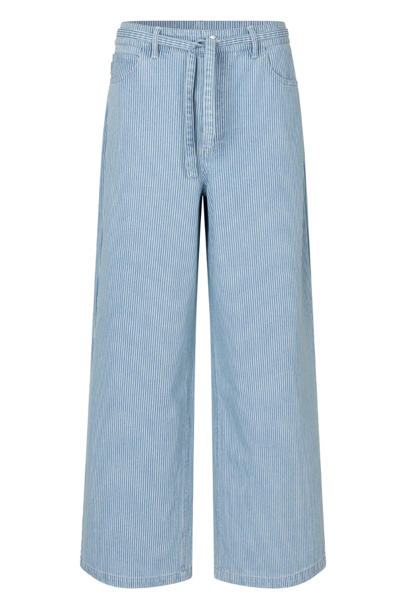 Bukser   Isoldemd Pants   Soft Blue Stripe fra Modström