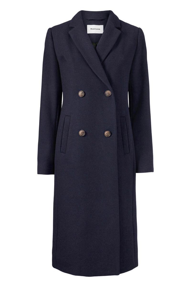 Jakke   Odelia Long Coat   Navy Sky fra Modström
