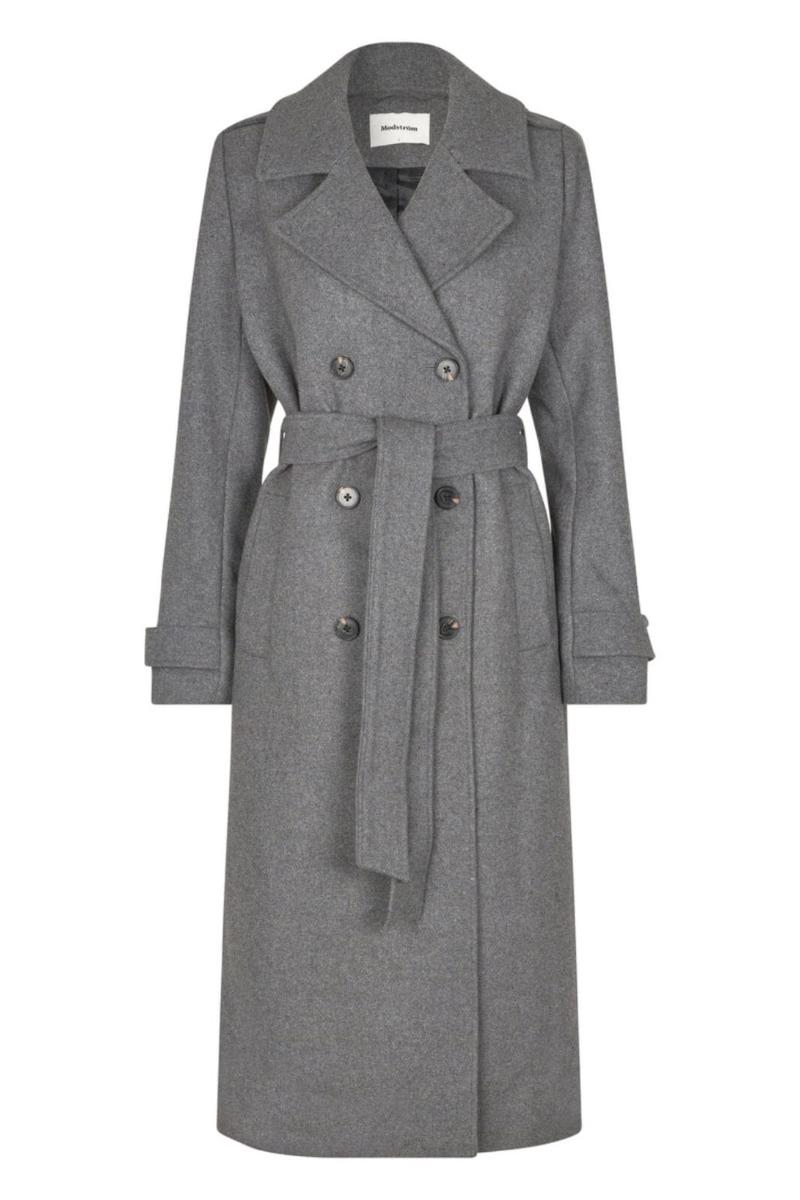 Jakke   Shaymd Coat   Dark Grey Melange fra Modström