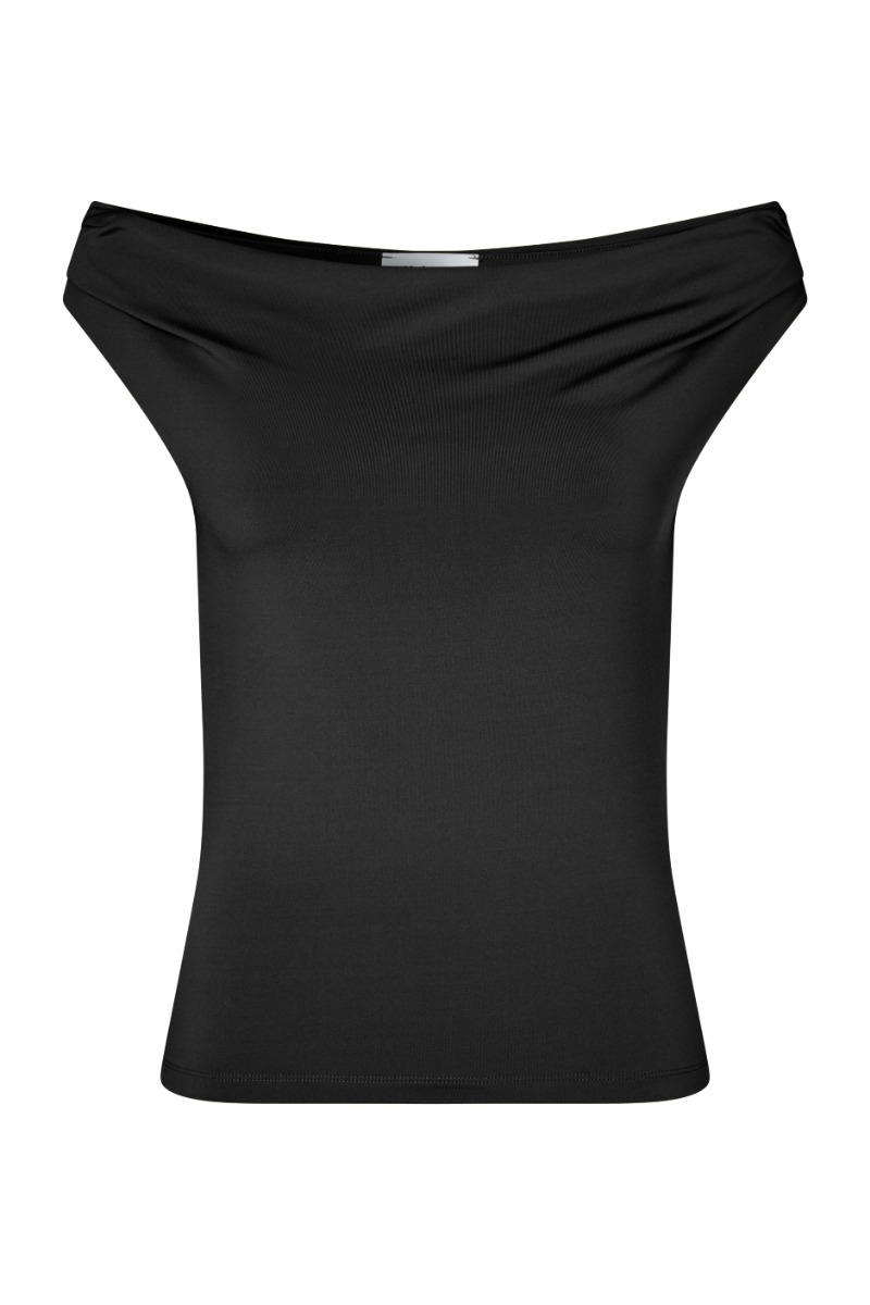 Top   Himamd Off Shoulder Top   Black fra Modström