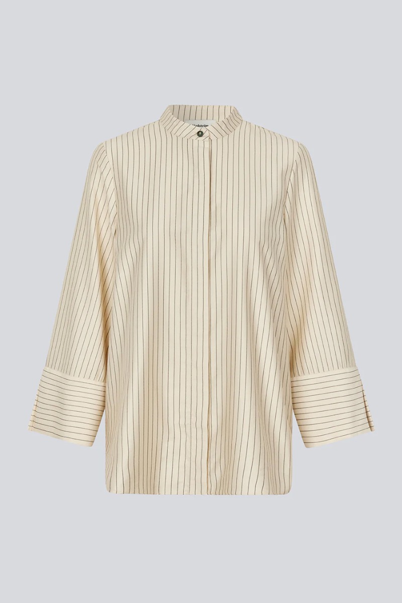 Skjorte   Isabelmd Shirt   Summer Sand Pinstripe fra Modström