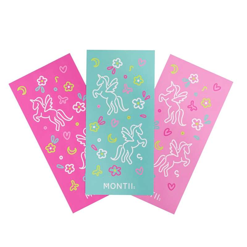 Vandfaste Stickers Til Madkasser Og Drikkedunke   Unicorn Magic fra Montiico