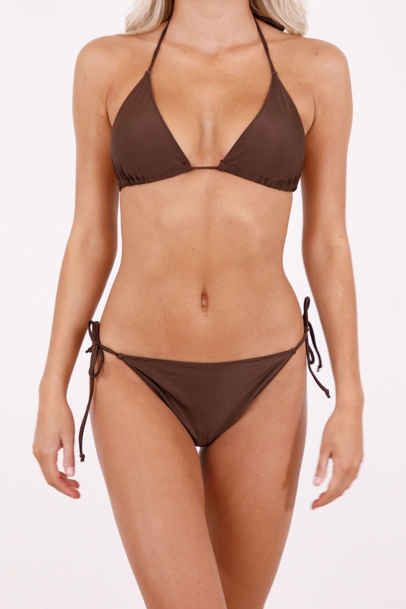 Badetøj   Skin Shell Bikini Top   Brown fra Neo Noir