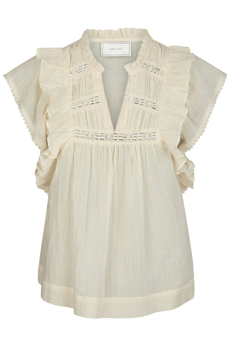 Top   Jayla S Voile Top   Light Yellow fra Neo Noir