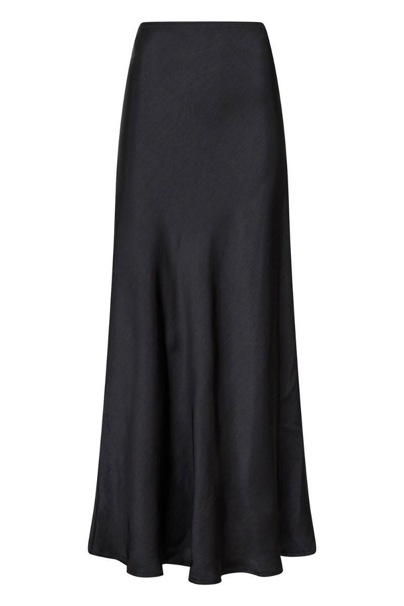 Nederdel   Vicky Heavy Sateen Skirt   Black fra Neo Noir