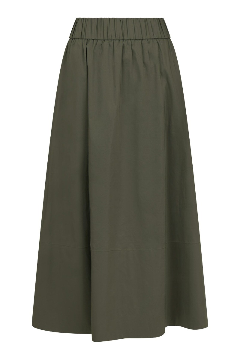 Nederdel   Yara Poplin Skirt   Army fra Neo Noir