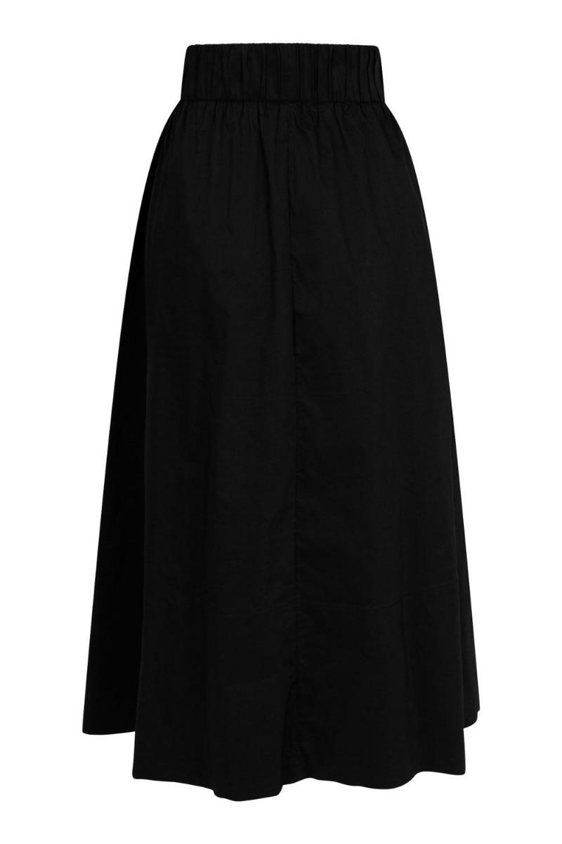 Nederdel   Yara Poplin Skirt   Black fra Neo Noir