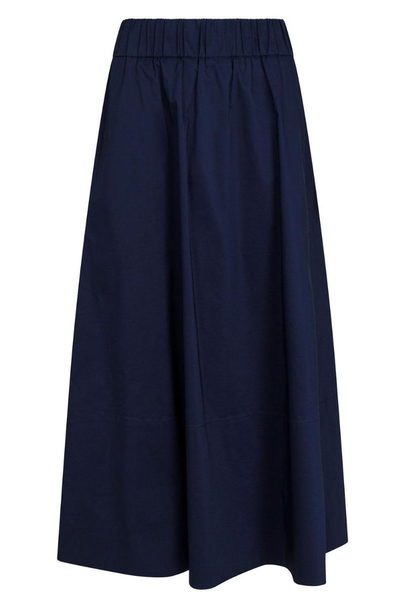 Nederdel   Yara Poplin Skirt   Navy fra Neo Noir