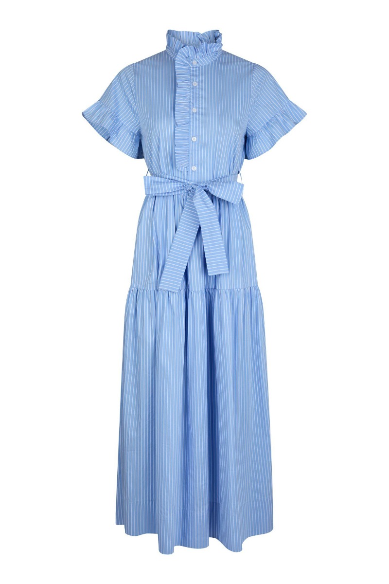 Kjole   Nellie Stripe Dress   Light Blue fra Neo Noir