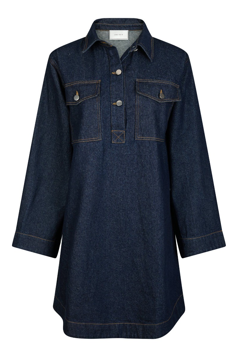 Kjole   Paras Denim Dress   Dark Blue fra Neo Noir