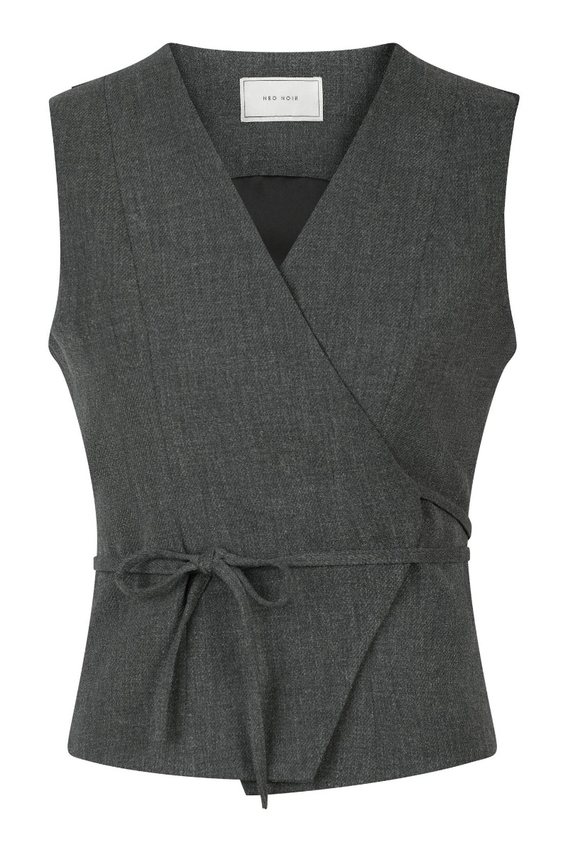 Vest   Samara Wrap Waistcoat   Antracit fra Neo Noir