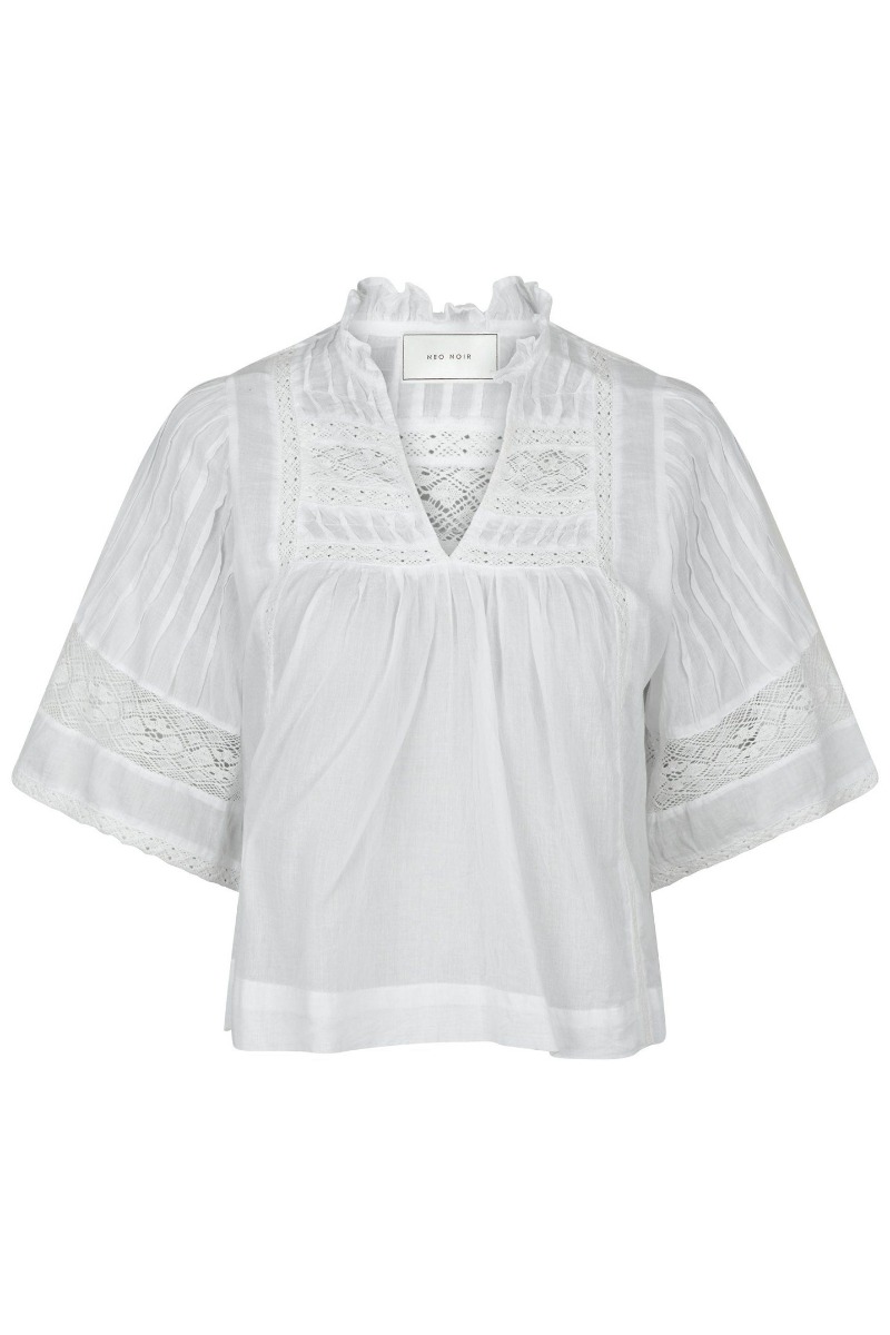 Bluse   Siama S Voile Blouse   White fra Neo Noir