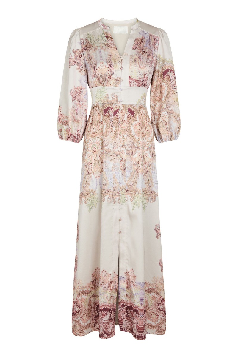 Kjole   Stellar Artist Paisley Dress   Ivory (levering Slut April) fra Neo Noir