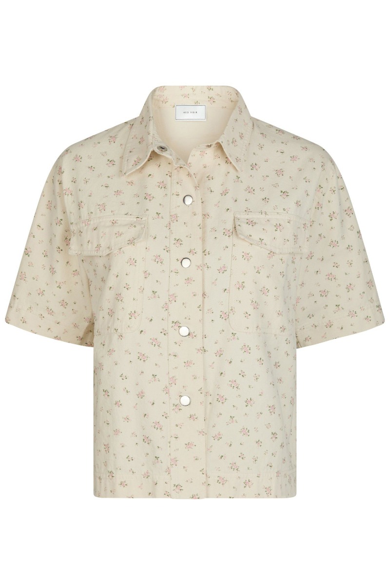 Skjorte   Tiki Floral Denim Shirt   Off White fra Neo Noir