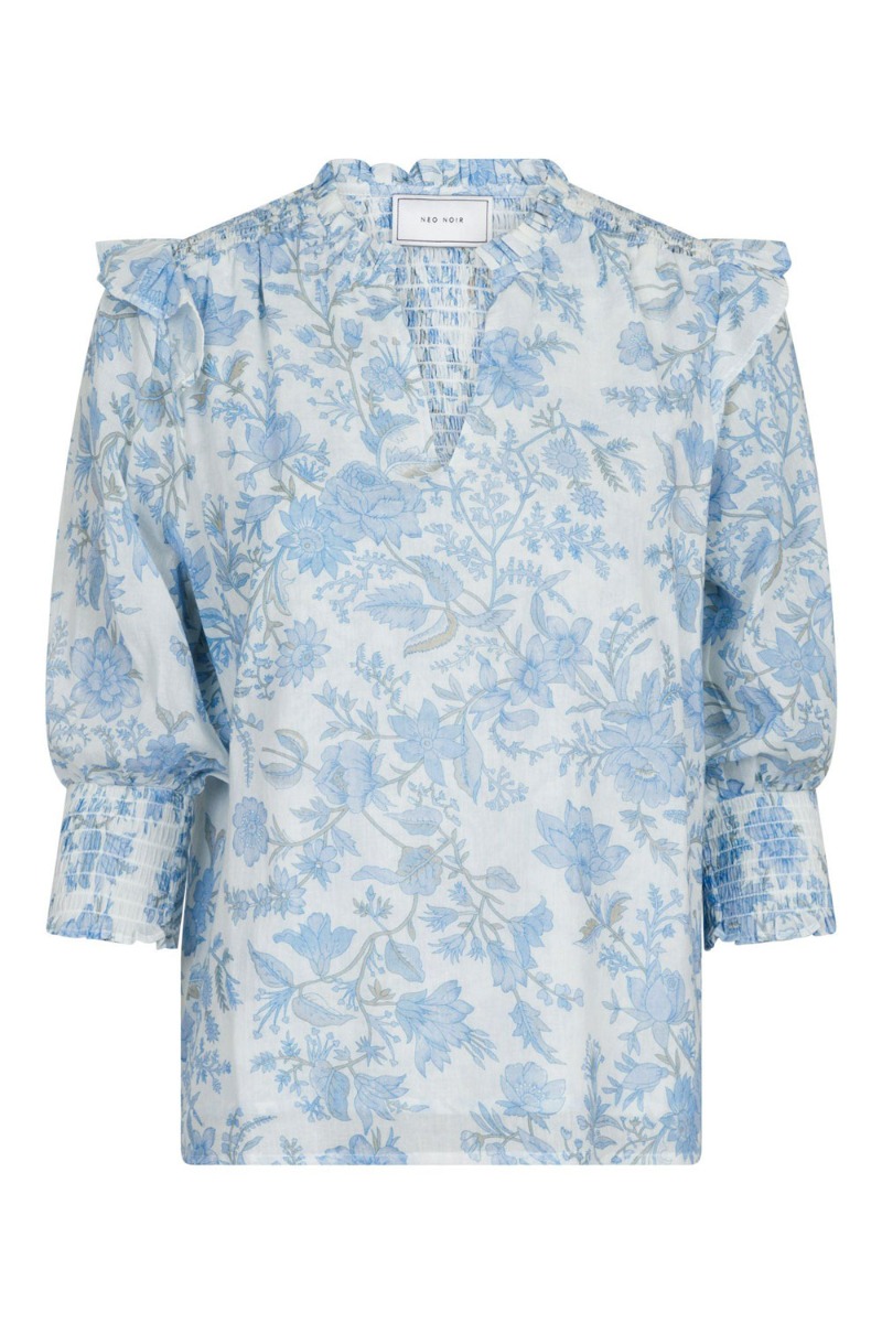 Top   Davina Rose Field Blouse   Light Blue fra Neo Noir