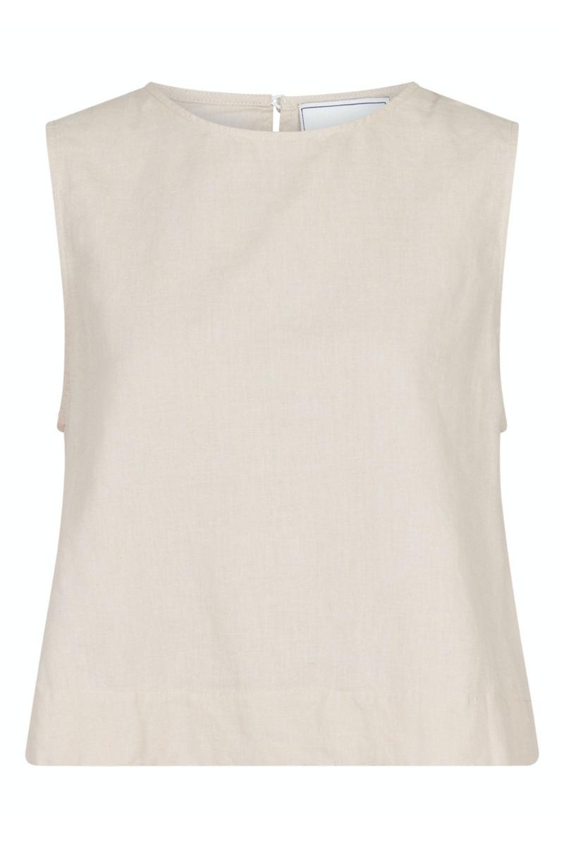 Top   Svetlana Linen Top   Sand fra Neo Noir