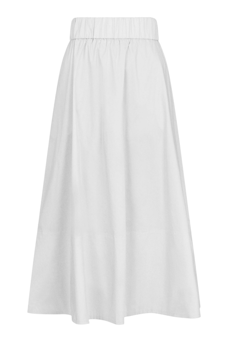 Nederdel   Yara Poplin Skirt   White fra Neo Noir