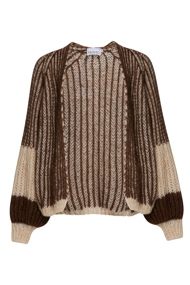 Cardigan   Liana Knit Cardigan   Beige Brown fra Noella