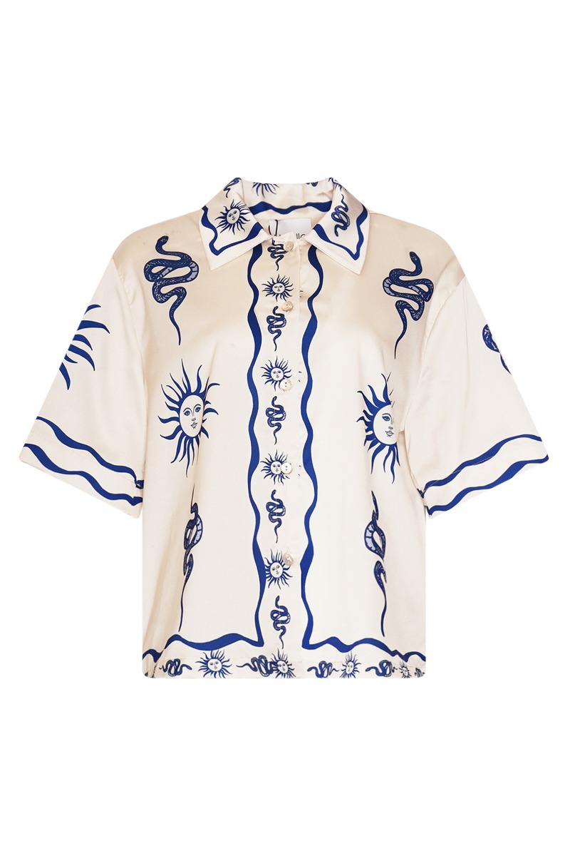 Bluse   Kealy Shirt   Chana Blue Print (levering Midt Marts) fra Noella